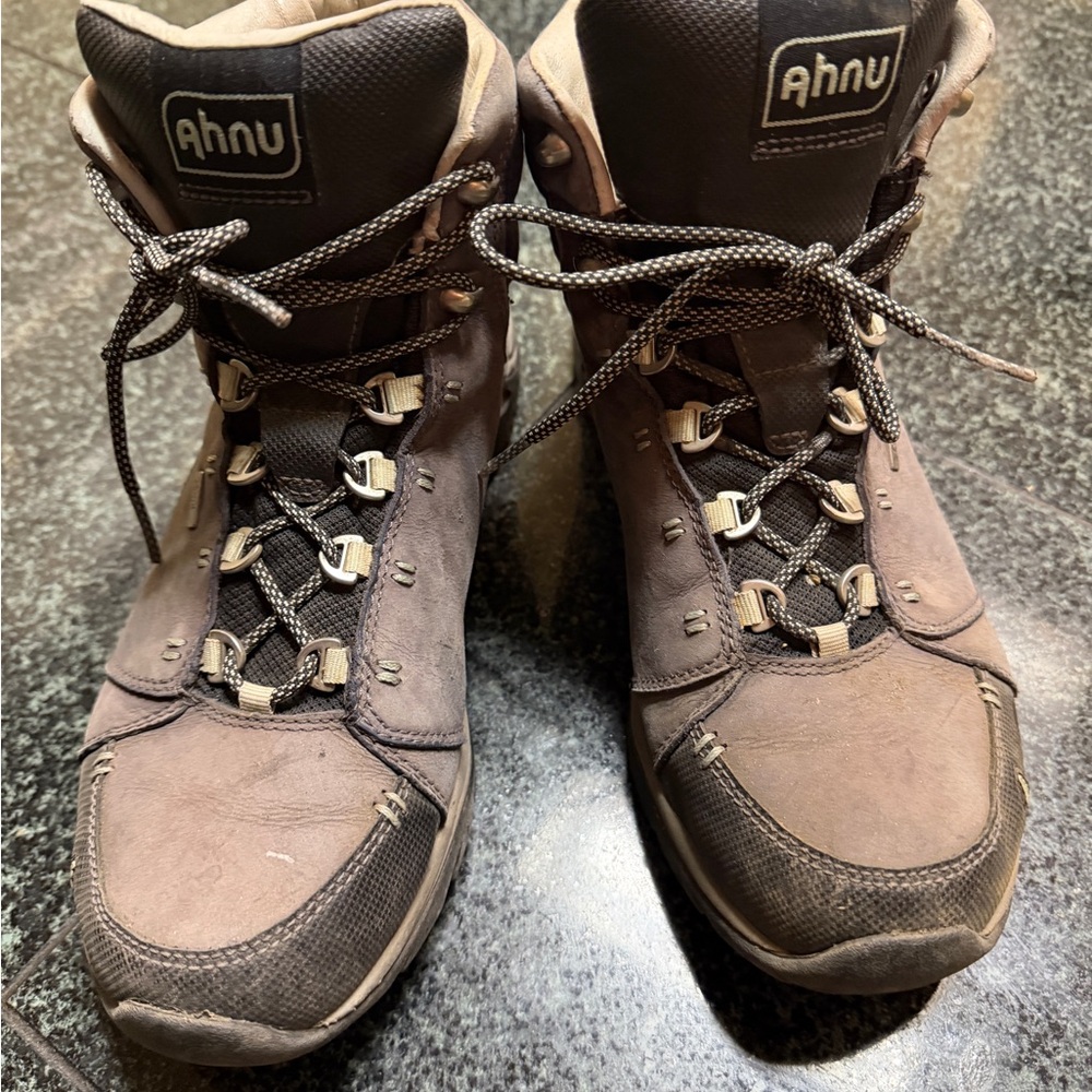 Ahnu Women's purple and black Hiking Boots 8.5